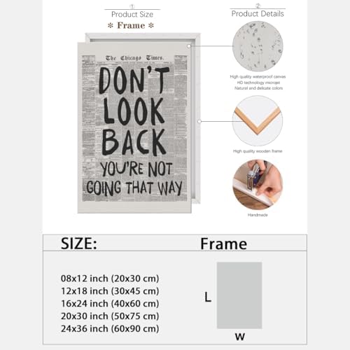 Black and White Retro Newspaper Wall Art Trendy Inspirational Quote Poster - Image 2