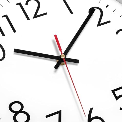 Lumuasky 14 Inch Modern Wall Clock Battery Operated Silent Non-Ticking Large - Image 5