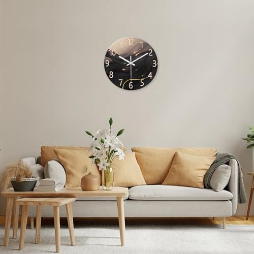 Large Glass Wall Clocks Battery Operated 16 Inch - Image 5