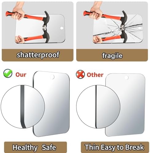 Shatterproof Shower Mirror Fogless - Image 5