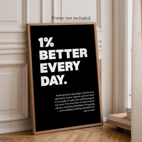 1% Better Every Day Motivational Canvas Wall Art, Growth Mindset Inspirational - Image 6