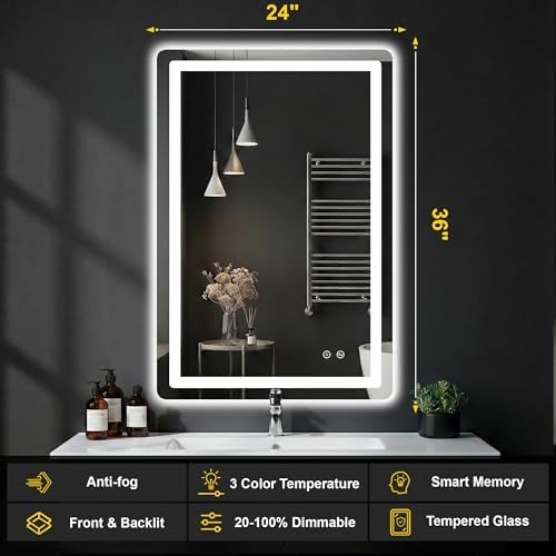 LED Bathroom Mirror with Lights - Image 2