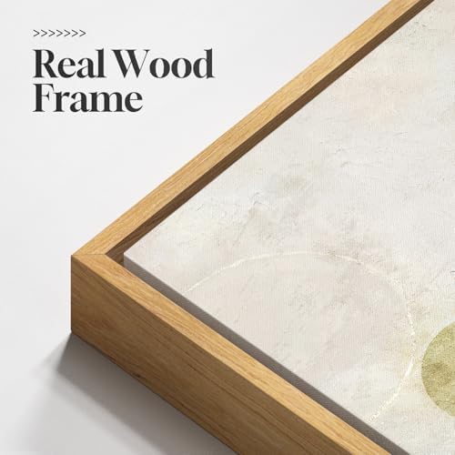 Extra Large Framed Green Gold Abstract Wall Art - Image 5