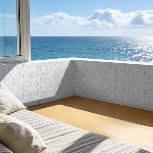 WADILE Peel and Stick 3D Wall Panels 12x12in PVC 10 Pack White - Image 6
