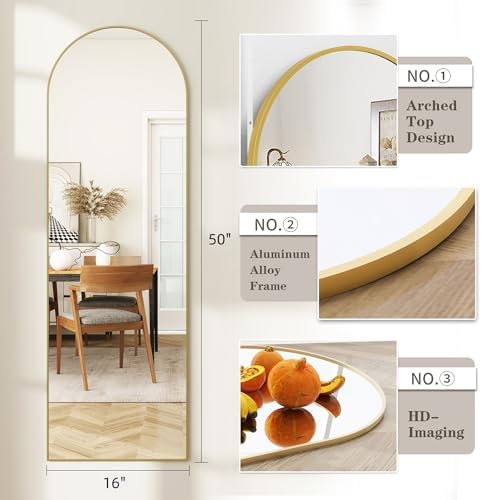 Dewfig 50"x 16" Full Length Door Mirror - Image 2