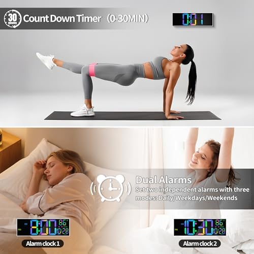 16.5" RGB Digital Wall Clock - Image 5
