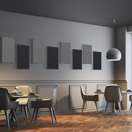 4 Pack Acoustic Fiberglass Panels 23.6"x11.8" Sound Absorbing, Charcoal Grey - Image 3