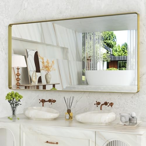 WEER Gold Bathroom Vanity Mirror 72X36 Inch by WEER