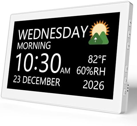 Raynic Digital Clock, 10.1 Inch Large Display Calendar Clock by Raynic