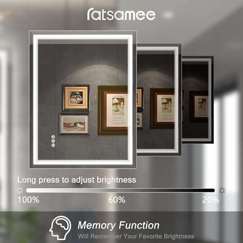 Ratsamee 28"x36" LED Bathroom Mirror - Image 4