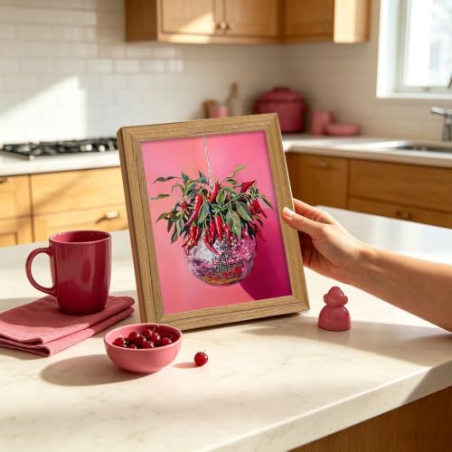 Funny Framed Wall Art Chili Disco Ball Funky Kitchen Print Wall Decor - Image 2