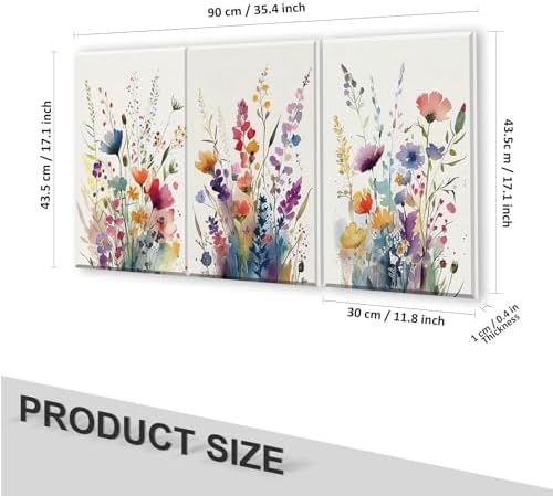 JBER Art Acoustic Panels 17.1" x 11.8", Wild Flowers - Image 2