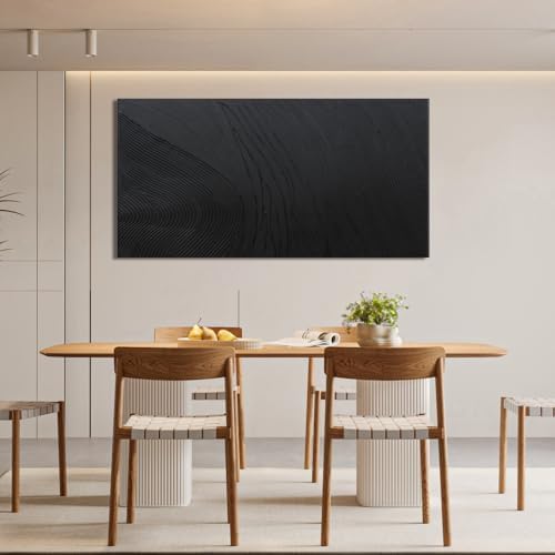 Black Wall Art Decor Canvas Art Wall Decor Black Silence Wall Art Painting - Image 3