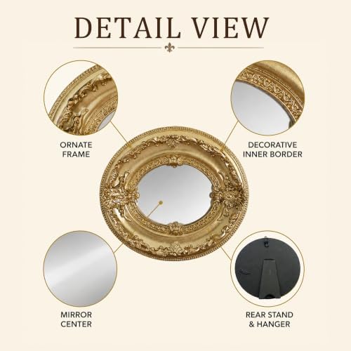 Golden Mini Vintage Mirror - Image 6