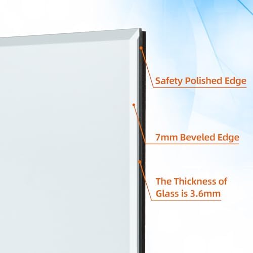 Calenzana Frameless Mirror Wall Hanging and Desk Standing, Compatible - Image 3