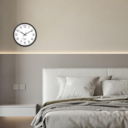 XNM 2 Pack Wall Clock 8 Inch Wall Clocks Battery Operated - Image 5
