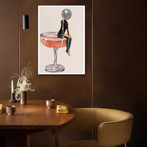 Disco Ball Head Poster, Funky Disco 70s Print, Retro Wall Art, Digital Artwork - Image 6