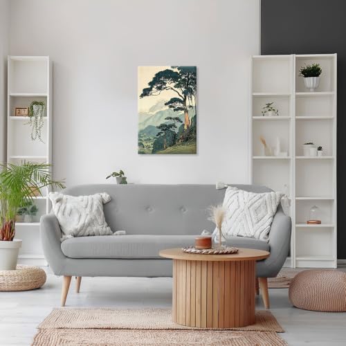 Wframed Pine Mountain Landscape Canvas Wall Art 12x16in - Image 5