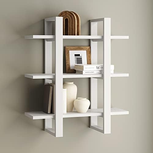 Nathan James Benji Floating Wall Book Shelves, 3-Tier Display Shelf, Decorative by Unknown