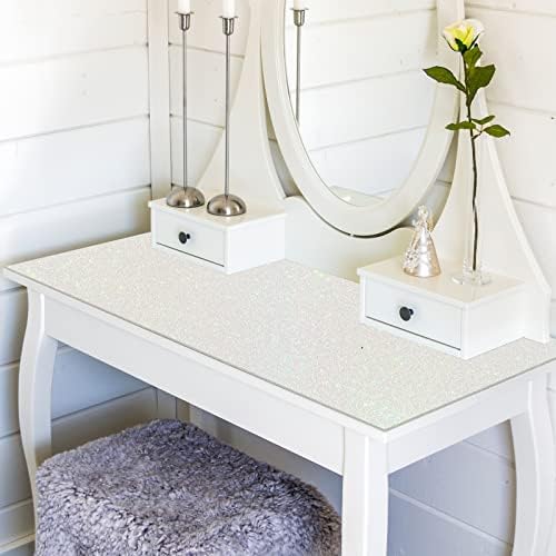 VEELIKE Iridescent Off-White Glitter Wallpaper Stick and Peel Removable Sparkle - Image 5
