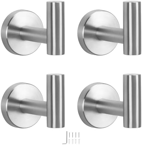 NearMoon Bath Towel Hooks- SUS 304 Stainless Steel Robe Hook Holder, Heavy Duty by NearMoon