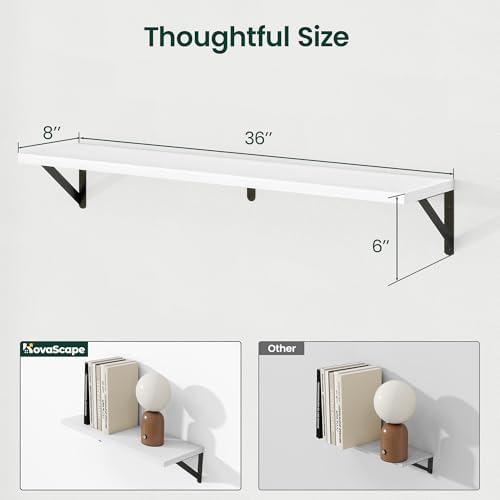 Floating Shelves, 8 Inch Deep Rustic Book Shelf - Image 3