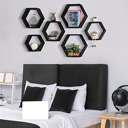 Hexagon Floating Shelves Black, Honeycomb Shelves - Image 7