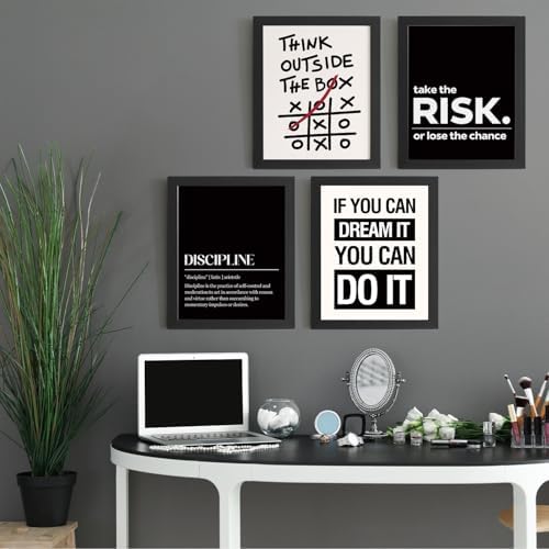 DSHFG Office Motivational Inspirational Wall Art Prints Unframed - Image 4