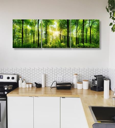 Forest Wall Art Decor, 3 Panel Canvas 48x16 - Image 7