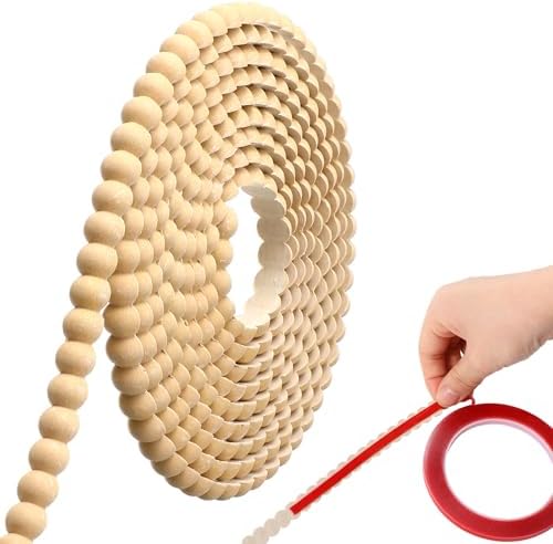 Leinuosen Flexible Bead Molding Trim Peel and Stick Wood 10ft /12 mm by Leinuosen
