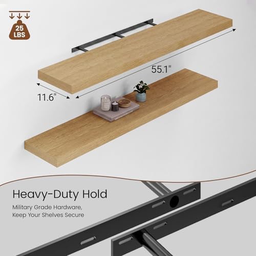 Heimlove 12 Inch Deep Floating Shelves - Image 3