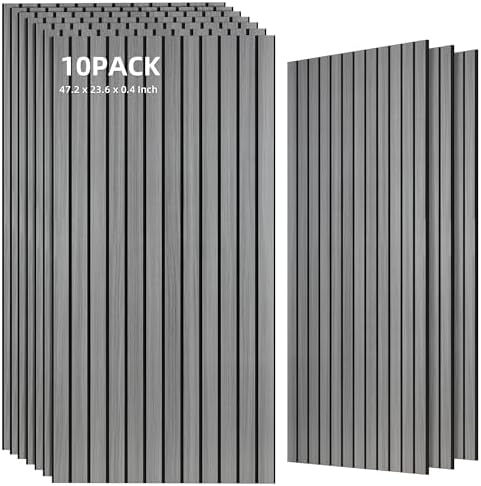 TO-TH Acoustic Wall Panels Sound Absorbing Panel Wood-Look 10Pack by TO-TH