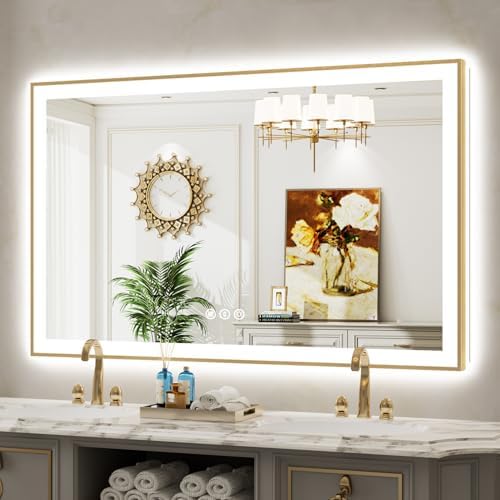 57x36 LED Bathroom Mirror with Lights by YEELAIT