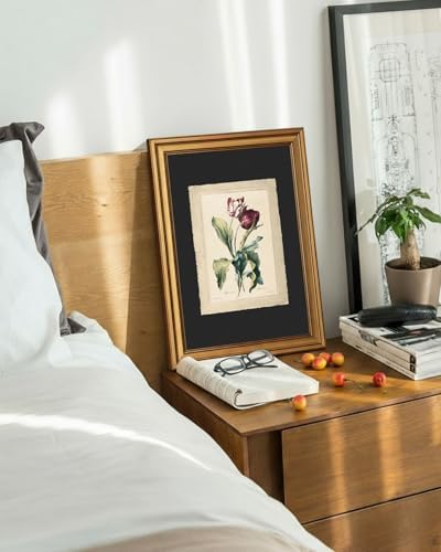 VIYYIEA Vintage Gold Framed Wall Art, Aesthetic Botanical Red Tulip Canvas - Image 5