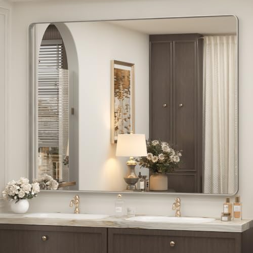 48x40 Inch Silver Bathroom Vanity Mirror by CHARMOR