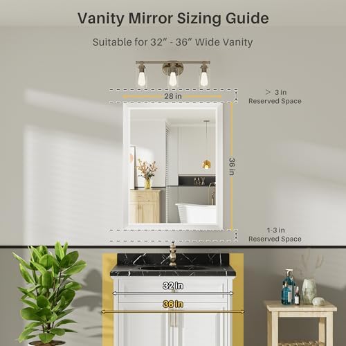 Briivue Bathroom Wall Mirror, 24x32 Inch - Image 2