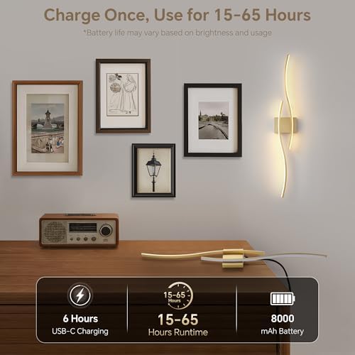 Wireless Wall Sconces Set of Two - Image 4