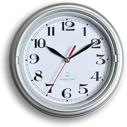 WANGIRO 8" Modern Wall Clock Silent Non-Ticking Battery Powered by WANGIRO