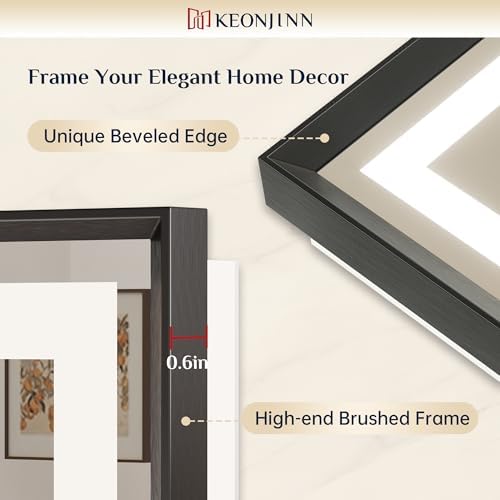 Keonjinn 22x30 Inch Black LED Bathroom Mirror - Image 4