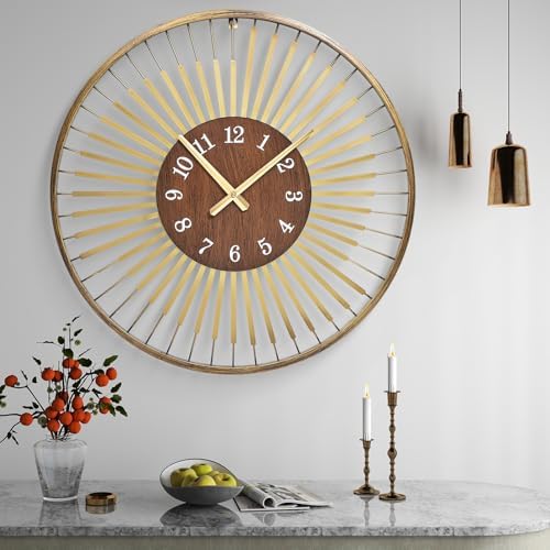 24 Inch Mid-Century Modern Wall Clock by XGGJWW