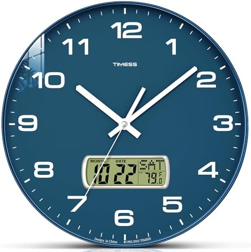 TIMESS 12-Inch Non-Ticking Analog Wall Clock by TIMESS