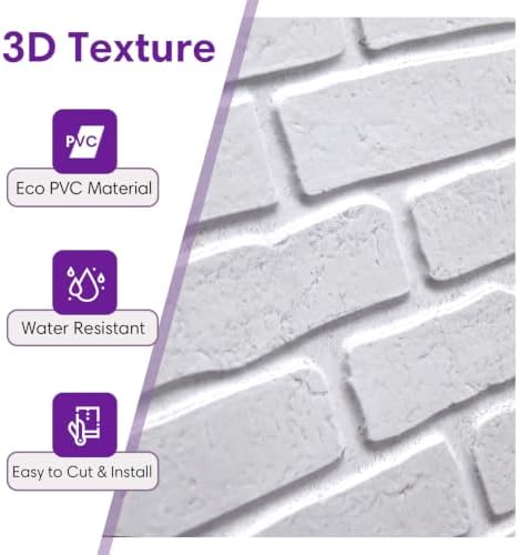3D Faux Brick Wall Panels Peel and Stick, Designed - Image 4