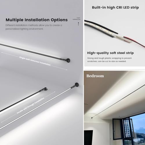 Skyline Steel Strip Light Linear Wall Lamp Strip Family Decoration - Image 2
