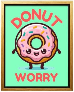InkFlow Posters Donut Worry Canvas Poster by InkFlowPosters