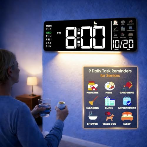 Hoifen 16" Large Digital Wall Clock by Unknown