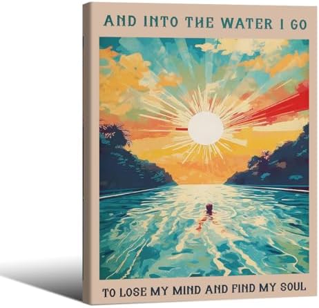 Sunrise Sunset landscape Posters Abstract Ocean Painting Wall Art 12X16 inch by Unknown