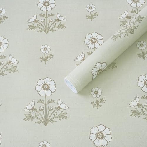 Ismoon Vintage Wallpaper Floral Peel and Stick Wallpaper Cottage Contact Paper by Ismoon