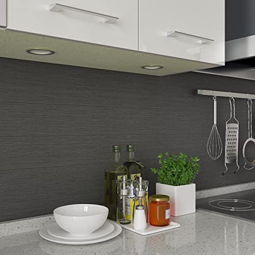 CHIHUT Extra Wide 30”x236” Dark Grey Grasscloth Peel and Stick Wallpaper Linen - Image 3