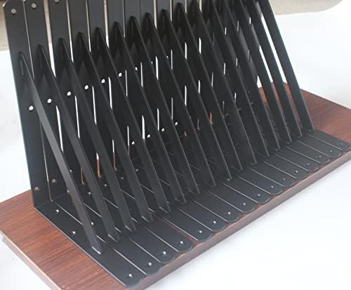 40 Pack L11 x H 8" Black Heavy Duty Shelf Brackets - Image 6