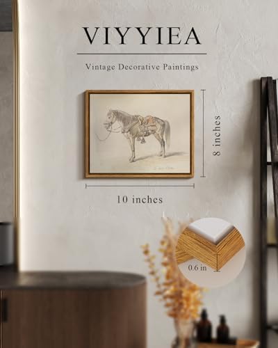 VIYYIEA Framed Wall Art for Living Room, Vintage Horse Pictures - Image 5